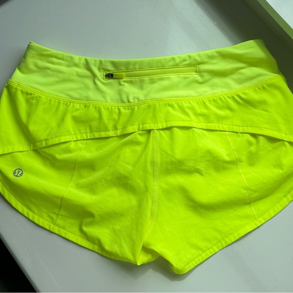 Lululemon Athletica Yellow Athletic Shorts Lightweight Moisture-Wicking - Picture 1 of 4